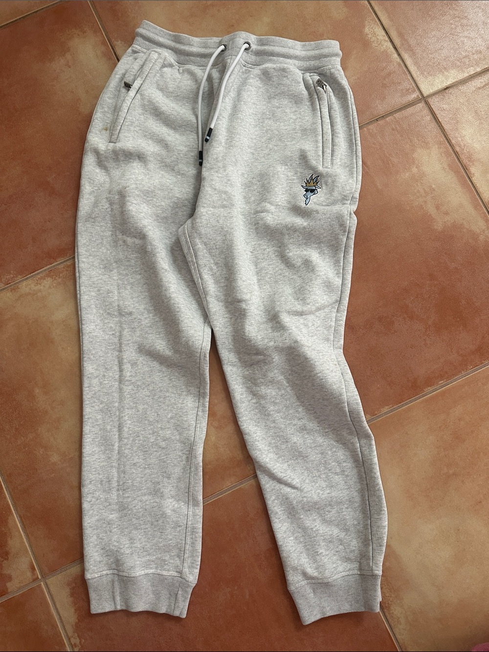Men's Light Gray Fleece Jogger Sweatpants - Classic Casual